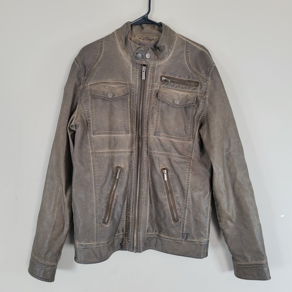 i Jeans by Buffalo Leather Jacket Size Medium